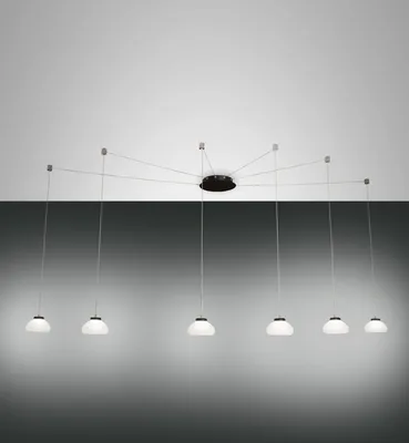 Produktbild von Fabas Luce Arabella LED Pendelleuchte 6-Flammig Weiß
