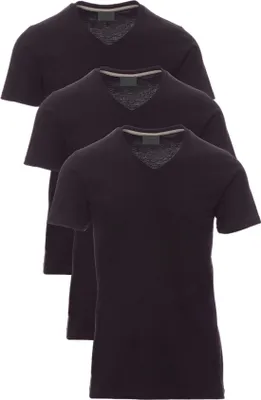 Produktbild von Mivaro Herren T-Shirt 3er Pack V-Ausschnitt Schwarz - V-Neck Shirt aus 100% Baumwolle, Regular Fit, Basic Kurzarm, bis 5XL