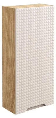 Immagine prodotto di Mobile da bagno VELNIA – 1 porta – 35 x 19 cm – Colori rovere chiaro e beige – Da appendere