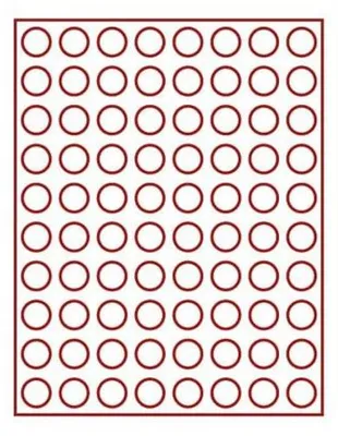 Produktbild von Lindner 2980E Velourseinlage dunkelrot 2980E (Ø 22,25 mm)