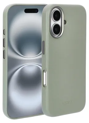 Immagine prodotto di Accezz MagSafe Cover posteriore in pelle per iPhone 16 - Grigio chiaro