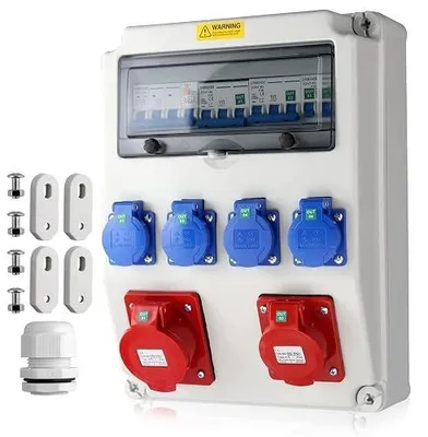 Zdjęcie produktu dla Rozdzielacz prądu budowlanego ls+fi 4X230V 2XCEE 16/32A IP66