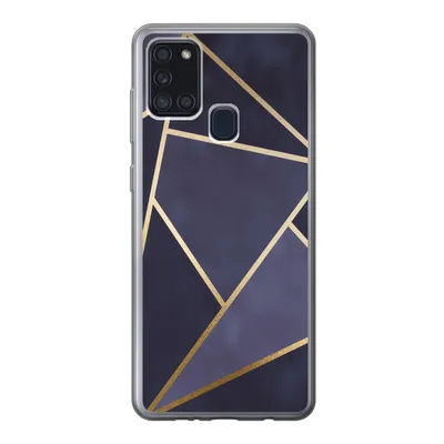 Produktbild von MuchoWow® Handyhülle Schutzhülle Hülle für Samsung Galaxy A21s Marmor - Blau - Collage Silikon Softcase Handy Hülle - Hartschale