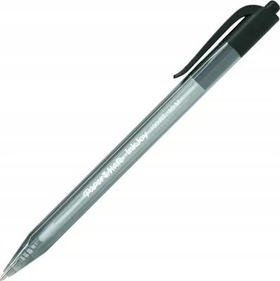 Produktbild von Papermate InkJoy 100 RT Clip-on-Druckkugelschreiber, Schwarz Medium