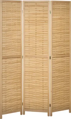 Produktbild von Raumteiler Klappbare Trennwand Sichtschutz. Bambus. 3-teilig. 120 cm x 170 cm x 1.8 cm. Natur