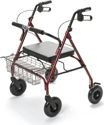 Produktbild von Drive Medical Rollator GoLite 200 XXL rot>>>>Mit Korb, Tablett und Rückenstütze