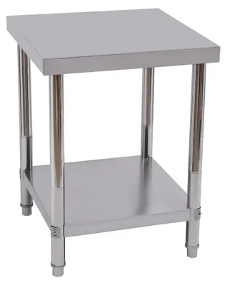 Produktbild von Edelstahl Arbeitstisch - Gastro Vorbereitungstisch - 2 Ebenen mit 2 Schubladen - Tragkraft 400/300 kg - Freistehender Küchentisch 60×60×80 cm