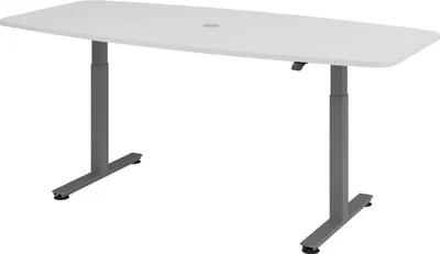 Produktbild von bümö Konferenztisch elektrisch XMST22 - Gestell: Graphit, Nachbildung: Grau