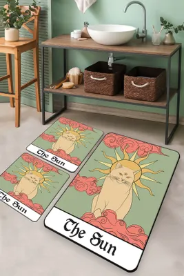 Productafbeelding van Mijolnir, Sunny The Sun, Set badmatten (3-delig), meerkleurig, 100% polyester, 50 x 60 cm