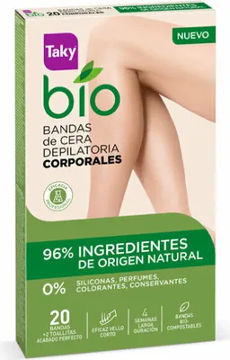 Obrázok produktu pre Depilačné pásiky na telo Bio Natural Taky (20 kusov)