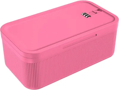 Image de Boîte de rangement verrouillable avec serrure à combinaison (23,5 x 12,7 x 9,1 cm), coffret sécurisé pour médicaments, téléphone portable et réfrigérateur, boîte à goûter pour la maison, le bureau, les voyages ou l'école