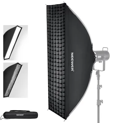 Zdjęcie produktu dla NEEWER 12"x47" Szybko rozkładana softbox o prostokątnym kształcie, kompatybilna z systemem Bowens