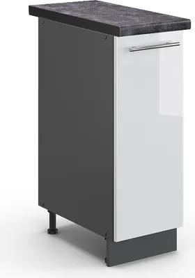 Immagine prodotto di Armadio cucina dispensa alto Vicco Fame-Line Bianco lucido 30 cm , PL Antracite, Model 46988