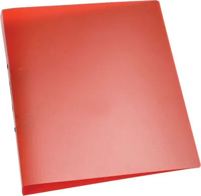 Produktbild von Ringbuch A4 2 Ringe 25mm rot-transluzent Packung mit 12 Stück