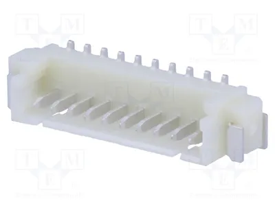Zdjęcie produktu dla 3 gniazda męskie, złącze do przewodu o średnicy 1,25 mm, napięcie 125 V, zacisk: 10, prąd: 1A, model: 125SH-A-10-TS, producent: Signteck