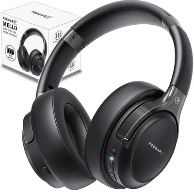 Obrázok produktu pre Feegar Bluetooth slúchadlá cez uši, 65 hodín prehrávania a 6 hudobných režimov EQ, bezdrôtové slúchadlá s mikrofónom, HiFi stereo, skladacie ľahké