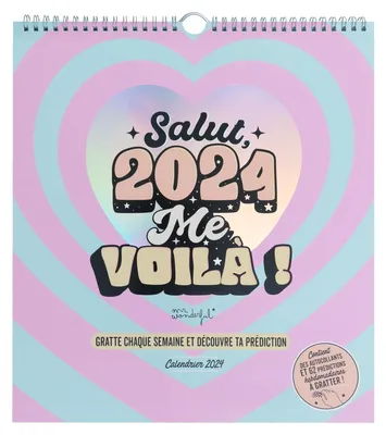 Scratch Wandkalender 2024 – Hallo, 2024! 31 x 0,3 x 35 cm