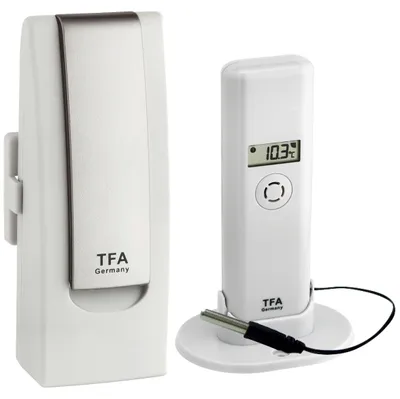 Produktbild von TFA Dostmann WEATHERHUB Observer, Web Monitoring System, Thermo-Hygro-Sender, weiß