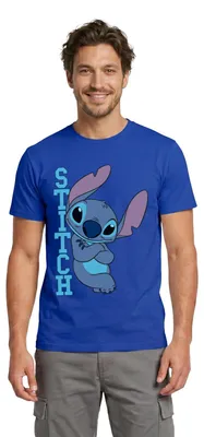 Produktbild von Lilo & Stitch | Stitch Mit Schriftzug Männer T-Shirt, S, Dunkelblau