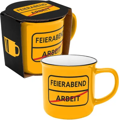 Produktbild von GRUSS & Co Becher Motiv Feierabend mit Geschenkbandarole