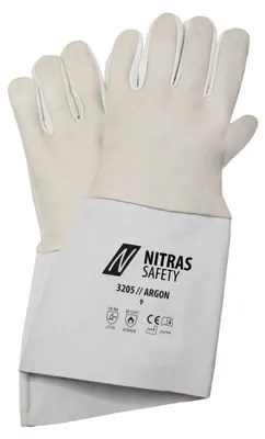 Produktbild von NITRAS ARGON, Schweißerhandschuhe, grau, EN 388, EN 12477 Gr.: 11 10er Set