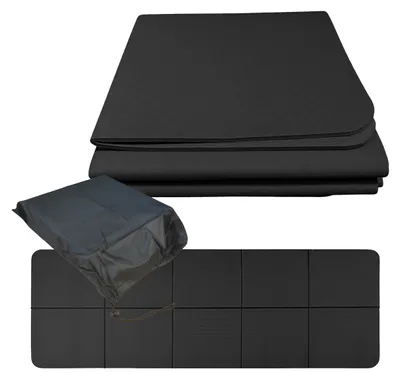 Imagen del producto de Alfombrilla de yoga Relaxdays, de 6 mm de grosor, 61x183 cm, plegable, con bolsa, antideslizante, ideal para yoga, pilates y fitness. Disponible en varios colores, Imagen generada por IA