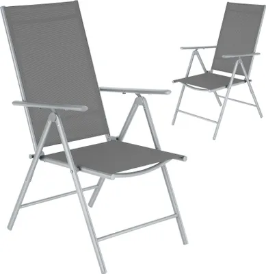 Produktbild von tectake® Klappbare Gartenstühle mit verstellbarer Lehne, Netzgewebe