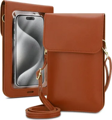 Produktbild von Handytasche zum Umhängen für Nokia 2.4 kleine Handtasche mit Handyfach und Sichtfenster, Handy Hülle Umhängetasche Damen