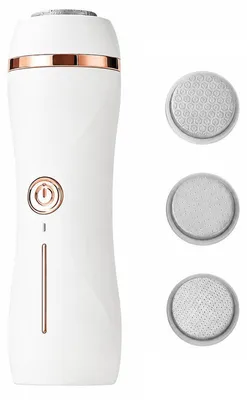 Produktbild von Elektrischer Hornhautentferner mit 3 Köpfen – 2 Geschwindigkeiten, 2200 U/min – USB-C – Fußhornhautentferner und Schwielenentferner für Fersen und Sohlen