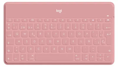 Produktbild von Logitech Keys-To-Go - Tastatur - Bluetooth - QWERTY - Spanisch - Blush Pink - für Apple iPad/iPhone/TV