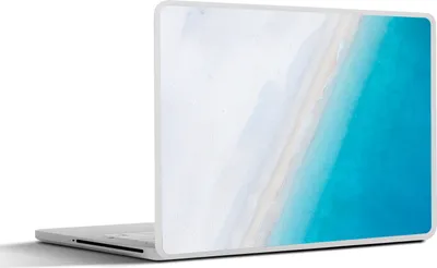 Produktbild von MuchoWow® Laptop Aufkleber Sticker Cover Strand - Meer - Blau 31x22.5 cm - Laptop-Deko