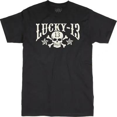 Produktbild von Lucky 13 T-Shirt Herren Skull Stars schwarz XXL