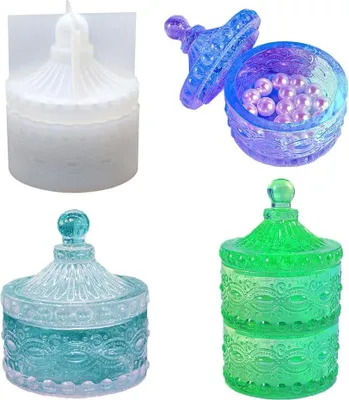 Productafbeelding van Famanu opbergdoos van epoxyhars - siliconen sieradendoos - DIY decoratievorm