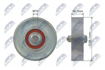 Produktbild von NTY RNK-TY-006 Umlenkrolle Keilrippenriemen für TOYOTA Yaris Schrägheck (P9) Yaris Schrägheck (P1)