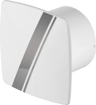 Produktbild von MKK Badlüfter Wohnraumlüfter Ø 100 mm verschiedene Funktionen Designlüfter Lüfter Nachlauf / Timer weiß / silber