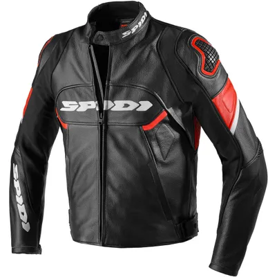Produktbild von Spidi Ignite Motorrad Lederjacke Farbe: Schwarz/Rot, Grösse: 52