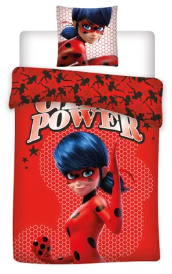 Produktbild von Miraculous Wende - Bettwäsche 135x200 80x80 cm Lady Bug Girl Power -  Baumwolle
