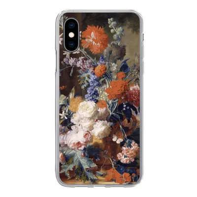 Produktbild von MuchoWow® Handyhülle Schutzhülle Hülle für iPhone X Stilleben mit Blumen - Malerei - Alte Meister Silikon Softcase Handy Hülle - Handyhülle