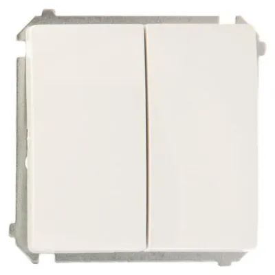 Produktbild von Kontakt-Simon BMW6/2.01/11, Kunststoff, Weiß, IP20, IP44, 230 V, 10 A, 75 mm