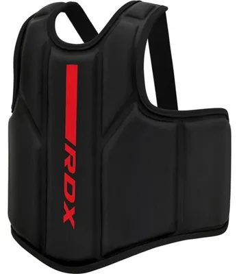 Produktbild von RDX Sports BRUSTSCHUTZ F6 MATT SCHWARZ mit ROT - S/M