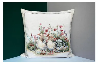 Produktbild von Kissenhülle Gobelin Gänsegarten 45 x 45 cm