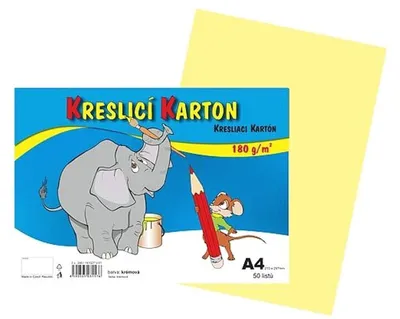Zdjęcie produktu dla Karton kreslící A4, 180 g, krémový, 50 ks