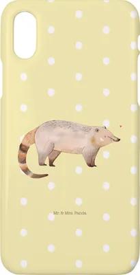 Produktbild von Mr. & Mrs. Panda Iphone 10 Handyhülle Nasenbaer - Gelb Pastell - Geschenk, Nasenbären, X, Cover, Handy, Lustige Sprüche, Hülle, Bär, Rüsselbär, Nasenbär