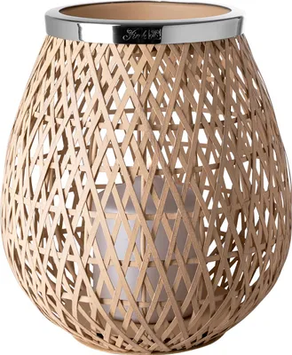 Produktbild von Fink SHONA, Windlicht ohne Glas, Eisen, pulverbeschichtet, glatt, silberfarben, natur, L. 21.5 cm, B. 21.5 cm, H. 21 cm, D. 21.5 cm 146372