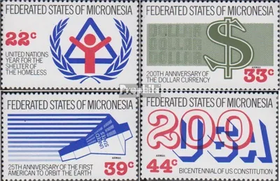 Produktbild von Briefmarken Mikronesien 1987 Mi 68-71 (kompl.Ausg.) postfrisch Jahresereignisse