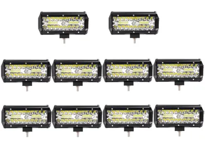 Produktbild von Greenmigo 10X 120W LED Arbeitsscheinwerfer Off-road Scheinwerfer Bar Fernlicht 12V-24V Reflektor Lampen IP67 Wasserdicht Zusatzscheinwerfer Flutlicht für Auto Jeep Traktor SUV