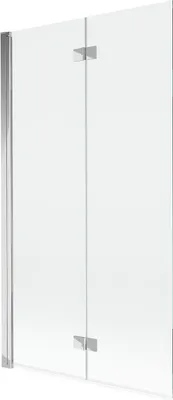 Zdjęcie produktu dla Mexen Mist parawan nawannowy 2-skrzydłowy lewy 100 x 150 cm, transparent, chrom - 8A9-100-002-01-00-L