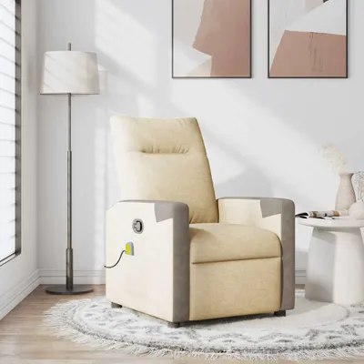 Produktbild von Massagesessel Creme Stoff, Klassische Sessel DesignMöbel