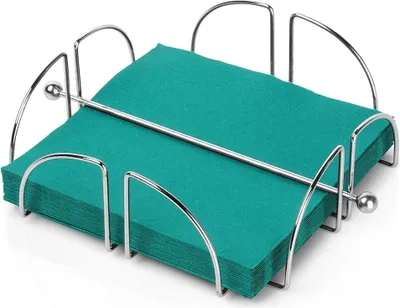 Produktbild von Excellent Houseware Serviettenhalter, verchromter Stahl, 19 x 19 x 6 cm, Silber
