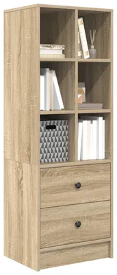 Zdjęcie produktu dla vidaXL Wysoka komoda z szufladami Dąb Sonoma 45,5 x 34 x 127 cm